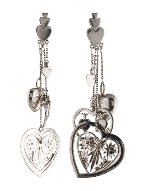 dior heart drop earrings|dior pearl earrings.